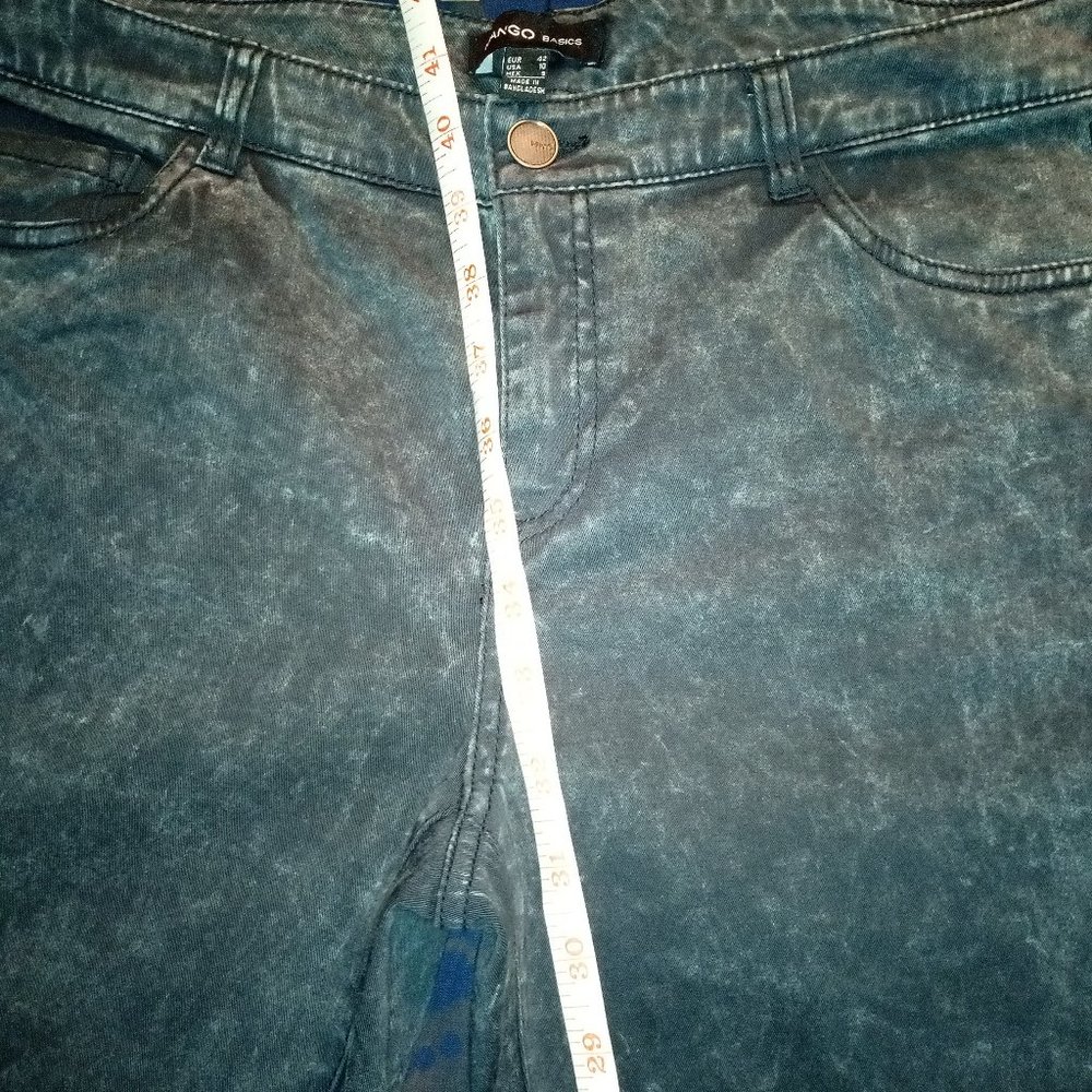 Mango Acid Wash Y2K Studded Jeans in Black, Sz 10 NWOT - Picture 5 of 7